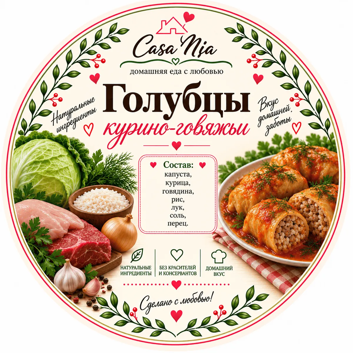 Голубцы курино-говяжьи (готовые)
