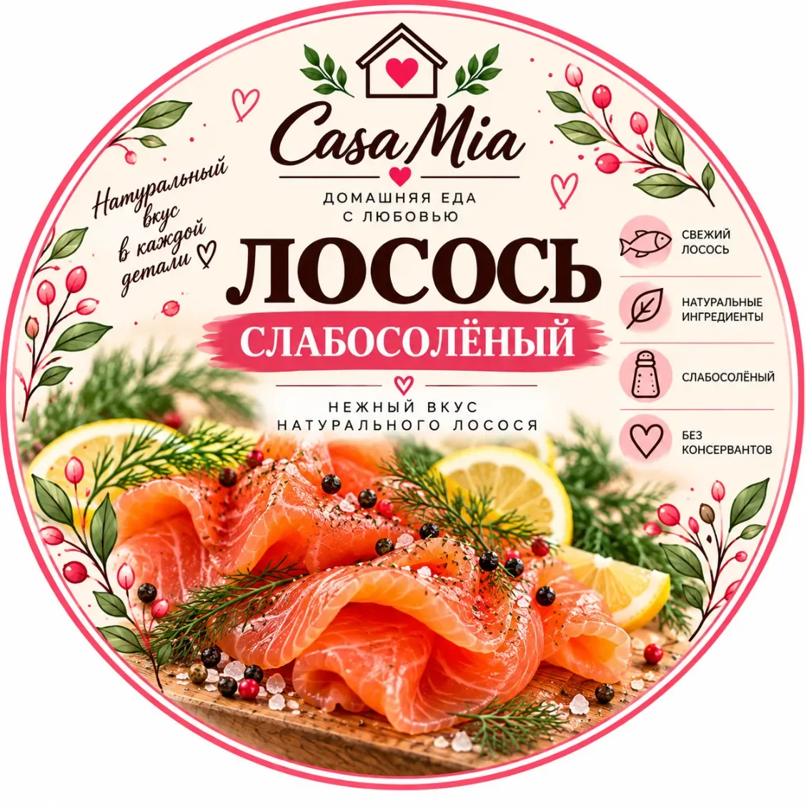Лосось слабосолёный