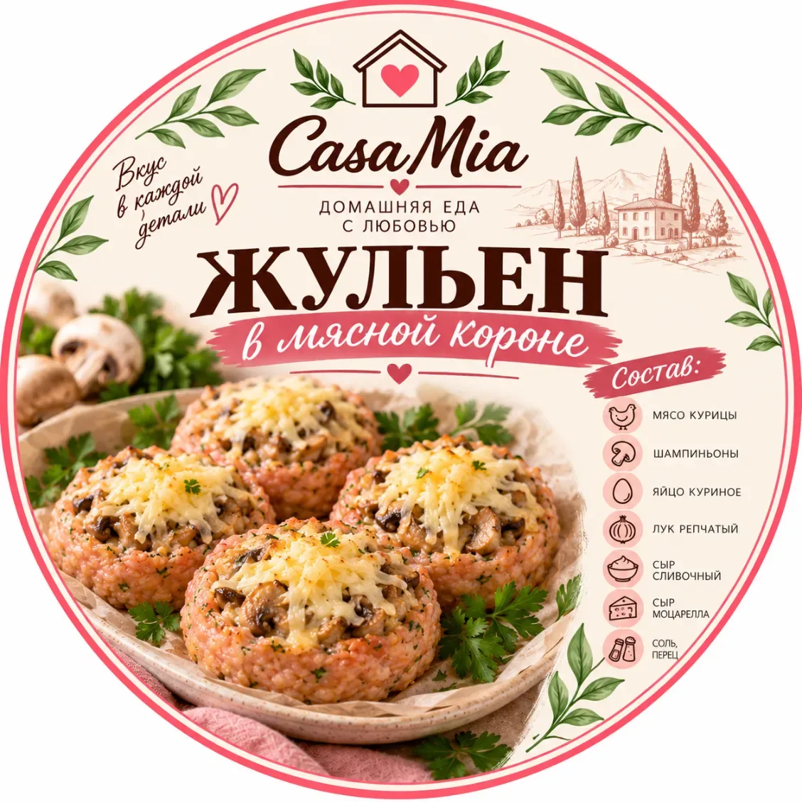 Жульен в мясной короне