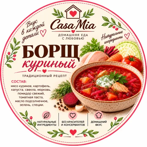Борщ куриный