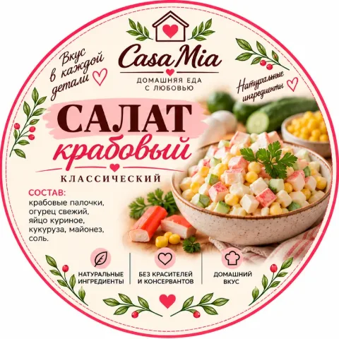 Салат крабовый классический