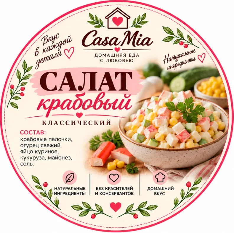 Салат крабовый классический
