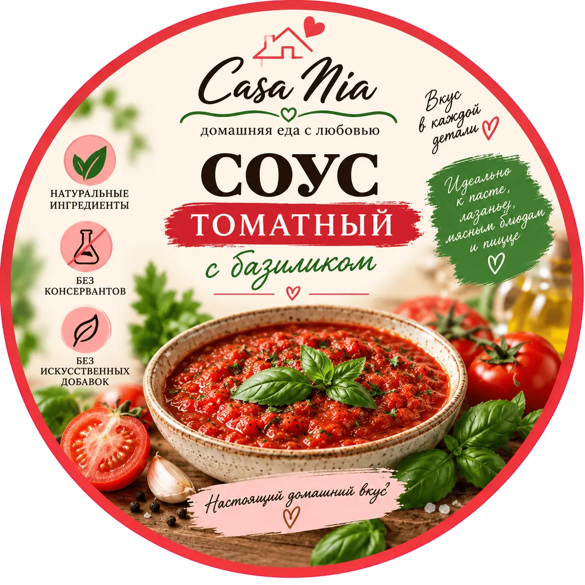 Соус томатный с базиликом